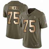Nike Vikings 75 Brian O'Neill Olive Gold Salute To Service Limited Jersey Dzhi,baseball caps,new era cap wholesale,wholesale hats